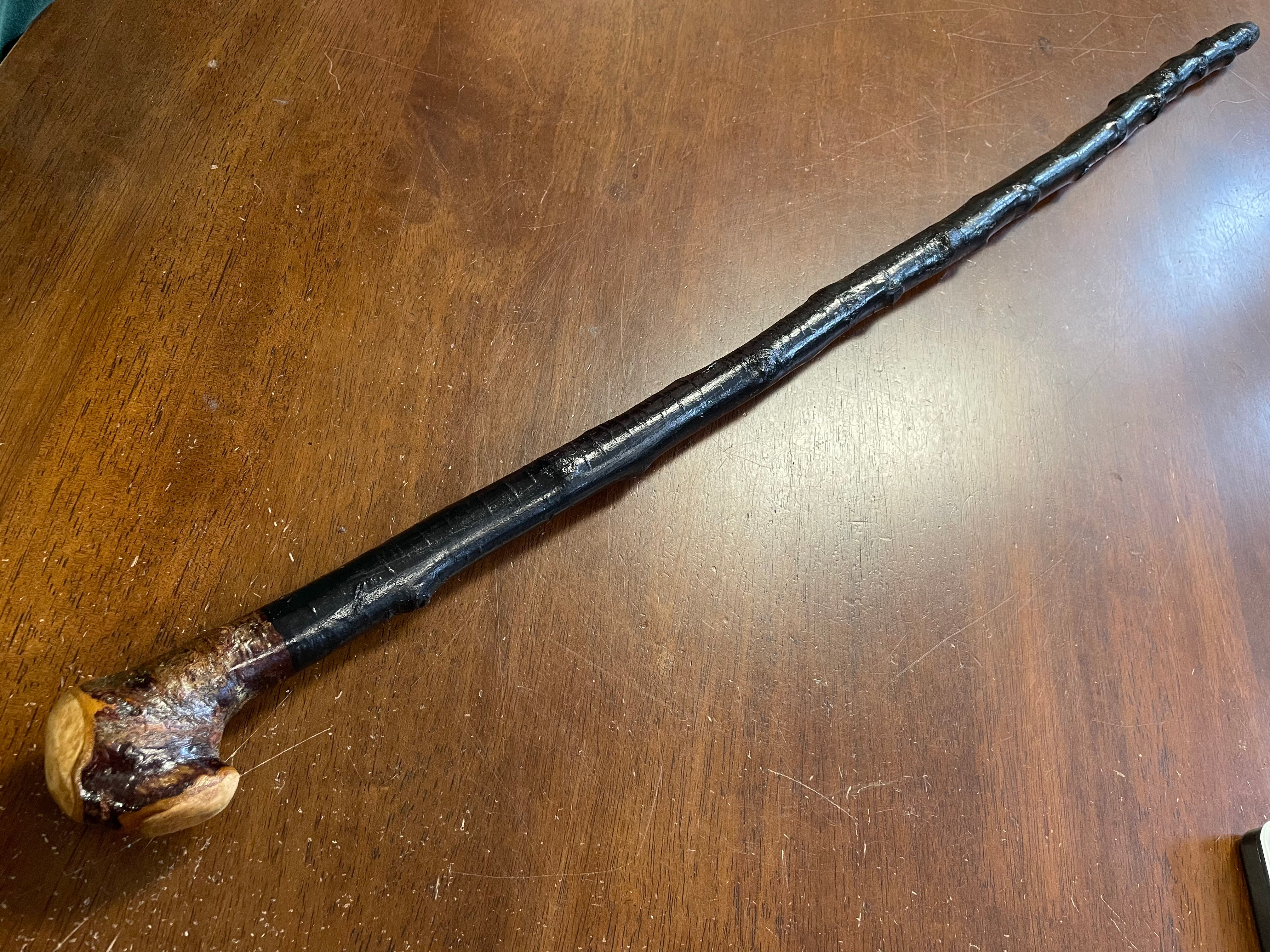 Blackthorn Walking Stick 34 1/4 inch - Handmade in Ireland
