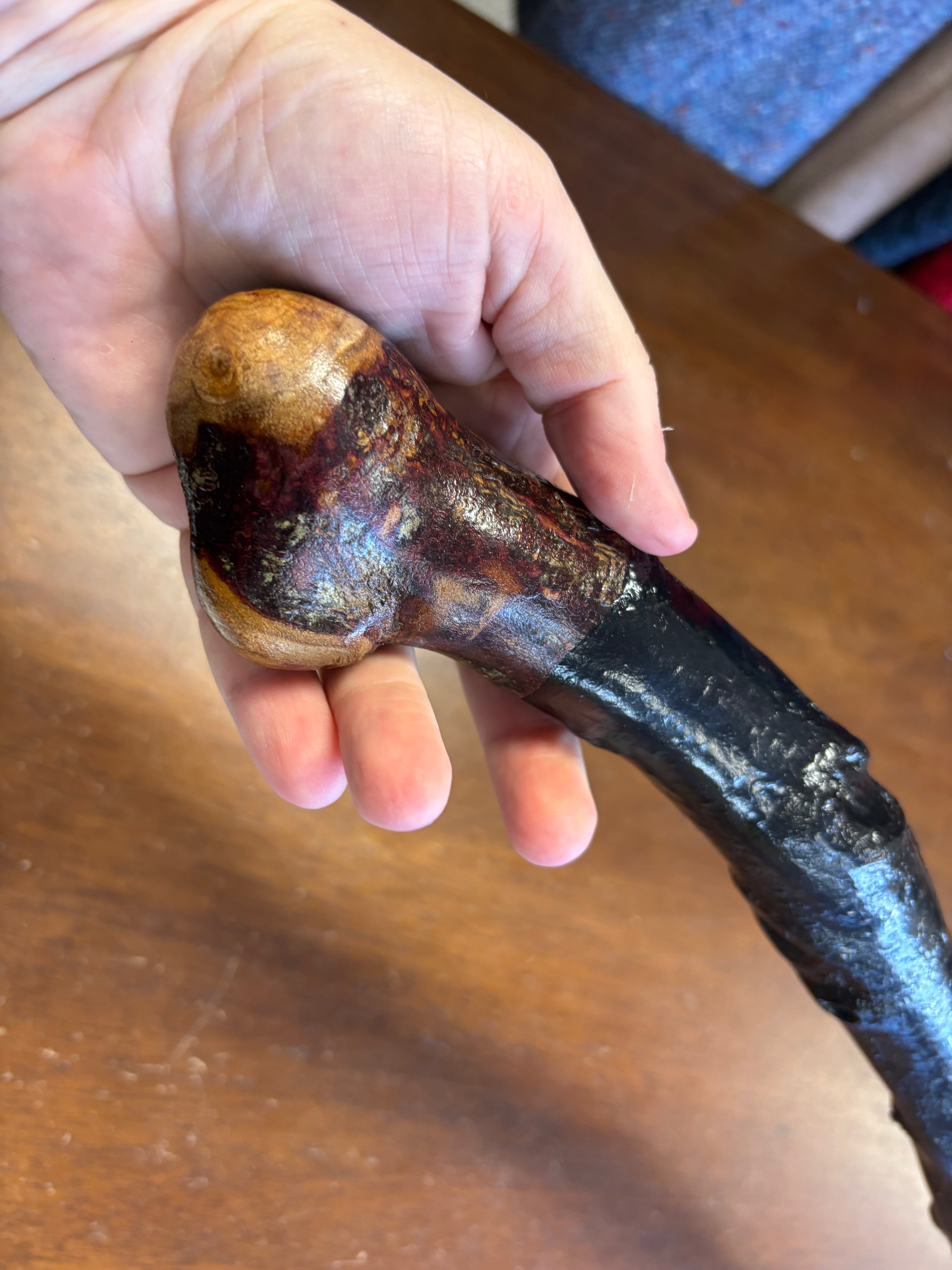 Blackthorn Walking Stick 33 1/2 inch - Handmade in Ireland