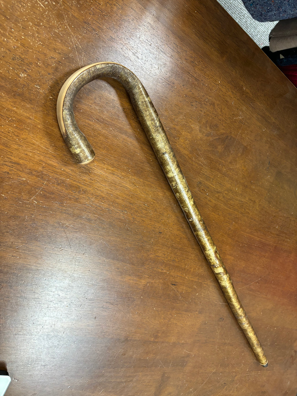 Hazel Walking Stick - 36 1/2 inch - crooked handle