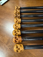 Skull Head Walking Stick – 42 inch ( can cut shorter) - the Dullahan Collection