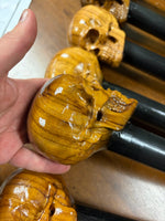 Skull Head Walking Stick – 42 inch ( can cut shorter) - the Dullahan Collection