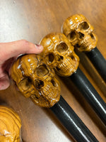 Skull Head Walking Stick – 42 inch ( can cut shorter) - the Dullahan Collection