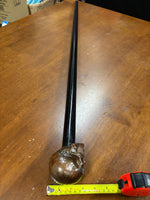 Skull Head Walking Stick – 42 inch ( can cut shorter) - the Dullahan Collection