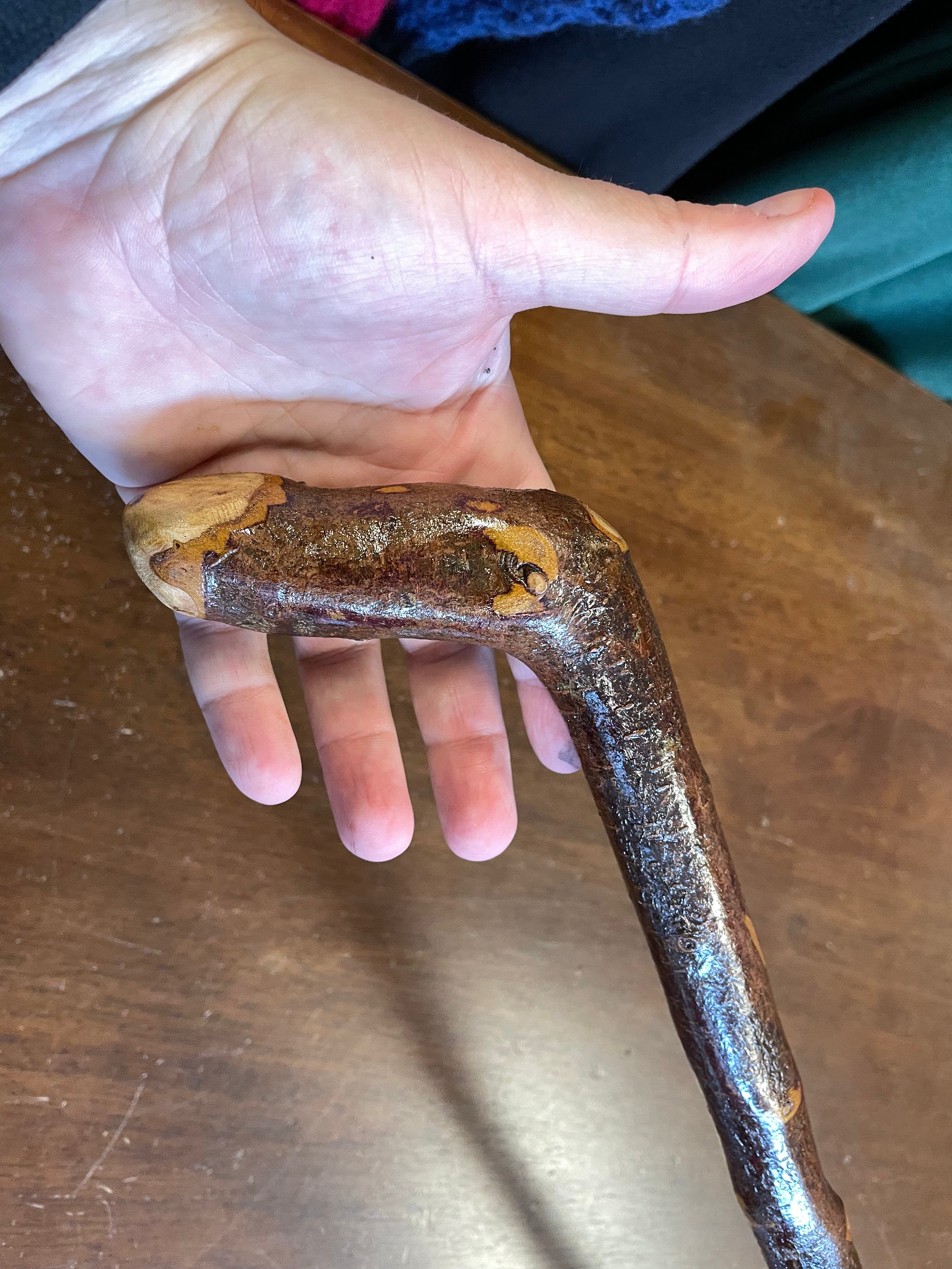 Blackthorn Walking Stick 34 1/4 inch - Handmade in Ireland