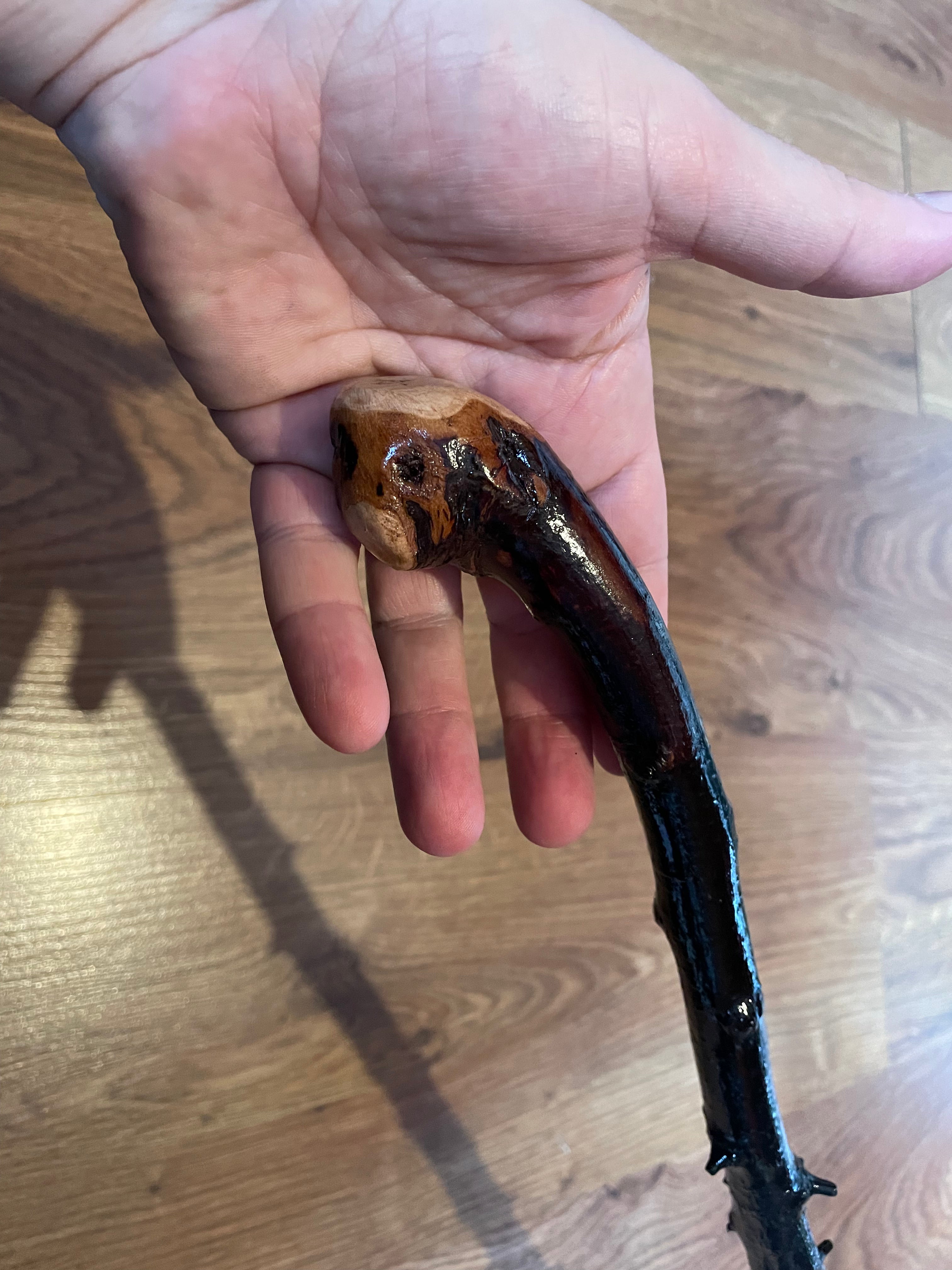 Blackthorn Walking Stick 35 1/2 inch - Handmade in Ireland